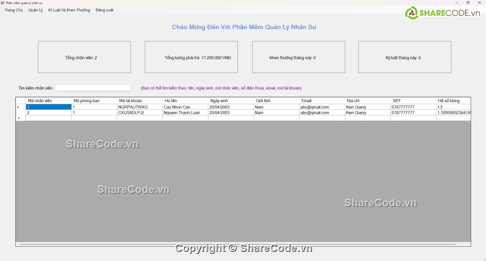 Phần mềm quản lý nhân sự,Phần mềm quản lý nhân sự C#,quản lý nhân sự,quản lý nhân sự C#,phần mềm quản lý nhân sự C# full chức năng,Quản lý nhân sự full chức năng C#